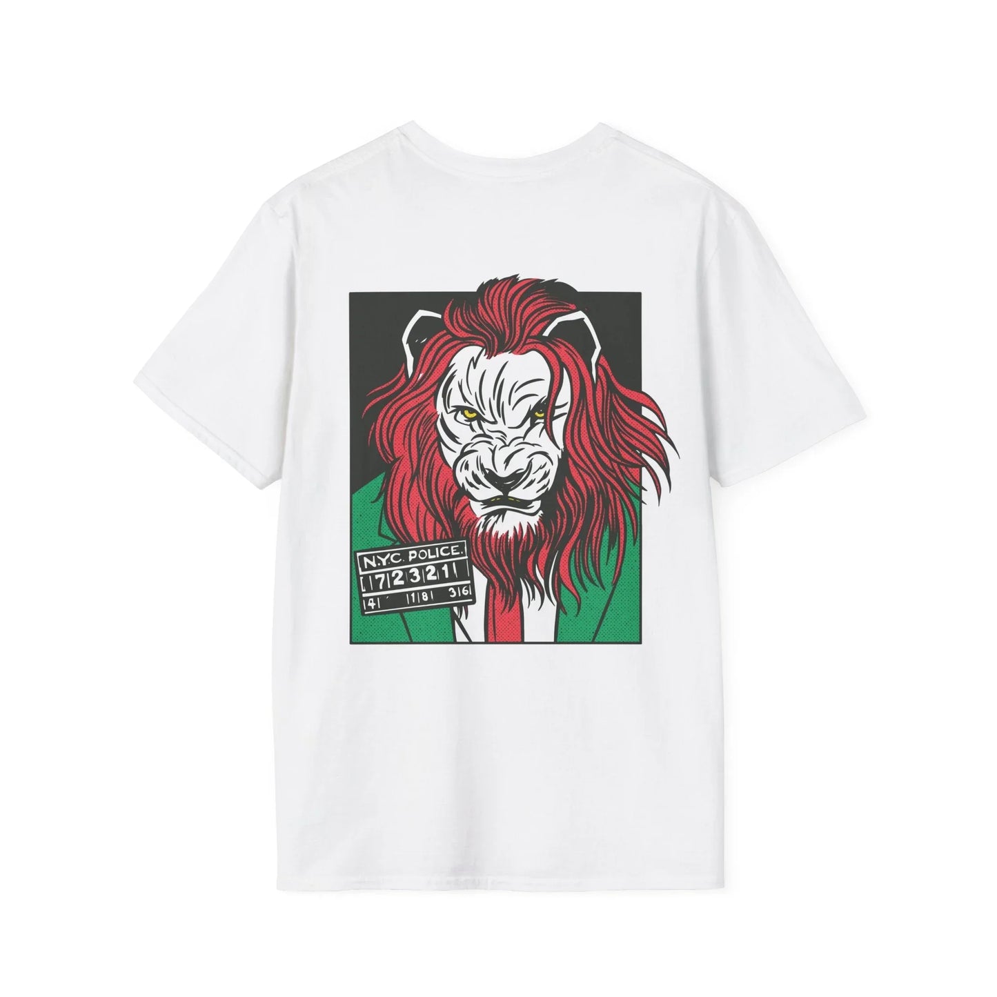 Lion - Comic Mafia - Unisex T-Shirt - Back Print - STREET STYLE