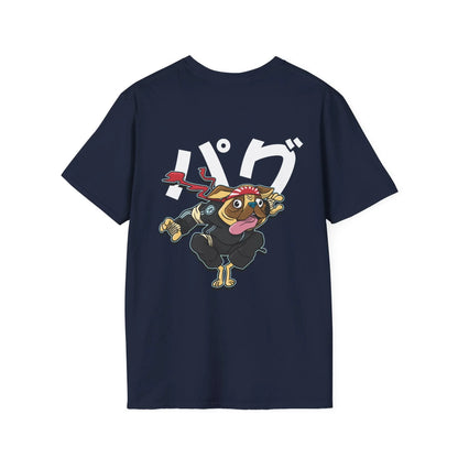 Pug - Warrior Animals - Unisex T-Shirt - Back Print - STREET STYLE