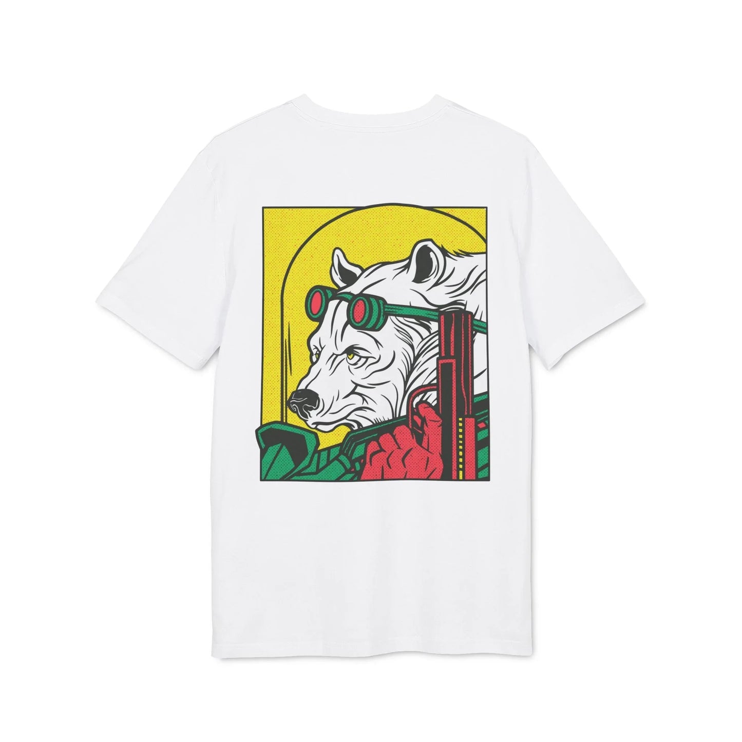 Ice Bear Gun - Comic Mafia - Premium Bio Unisex T-Shirt - Back Print - STREET STYLE