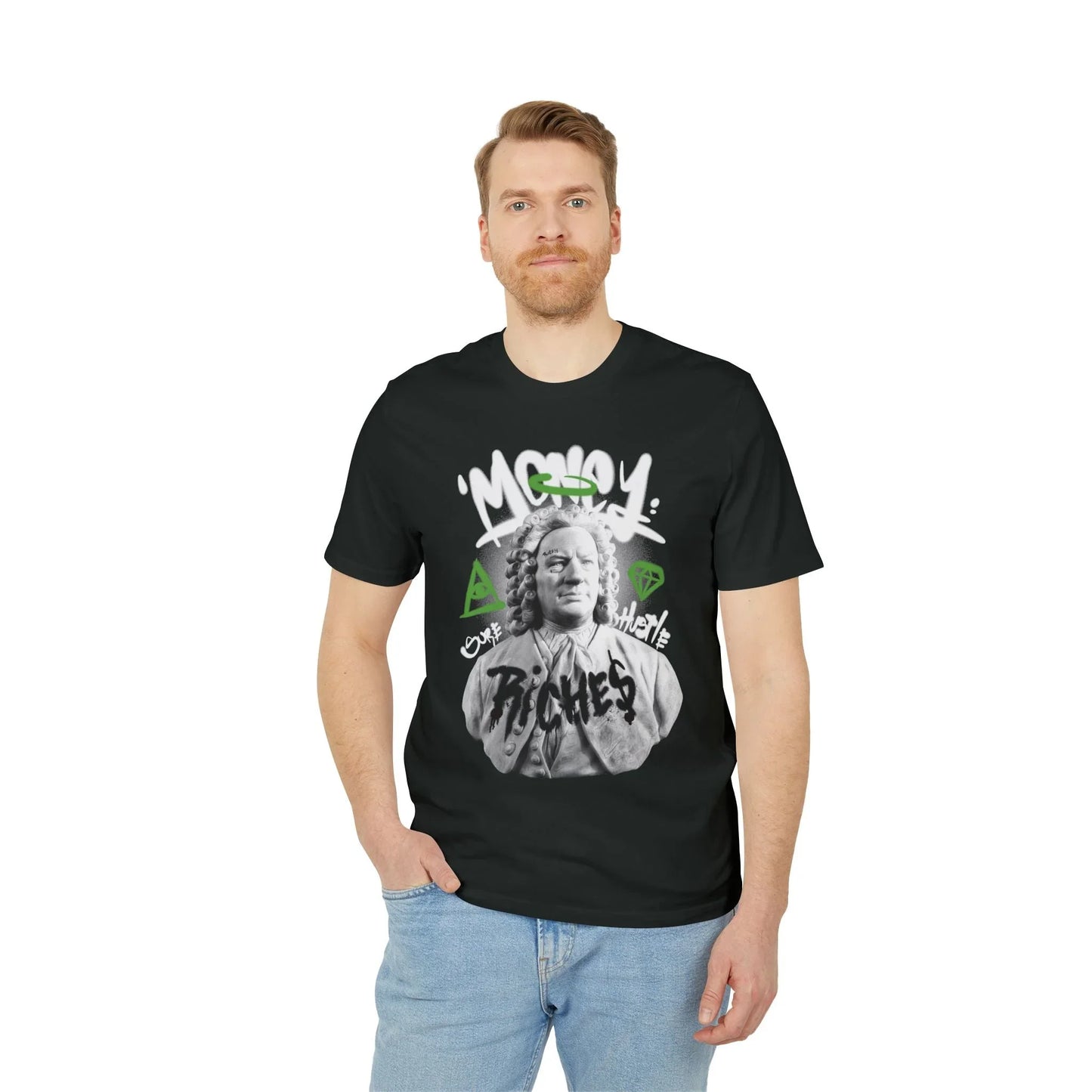 Money Riches - Gods Way - Premium Bio Unisex T-Shirt - Front Print - STREET STYLE