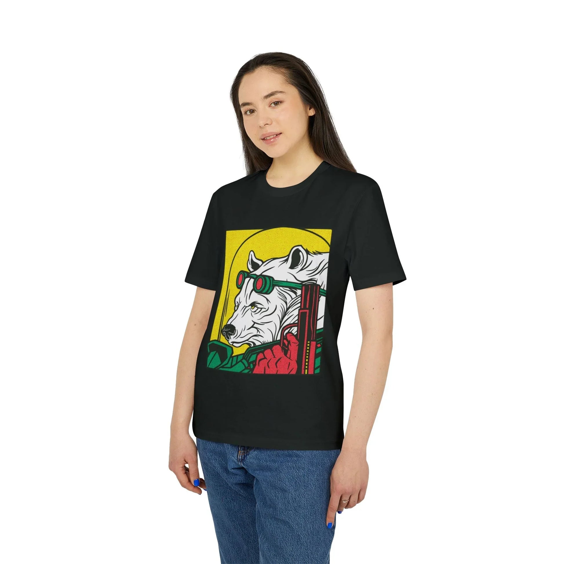 Ice Bear Gun - Comic Mafia - Premium Bio Unisex T-Shirt - Front Print - STREET STYLE