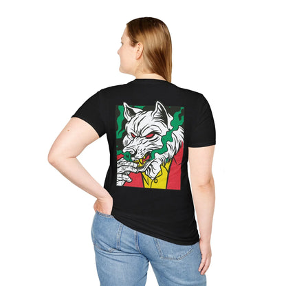 Wolf - Comic Mafia - Unisex T-Shirt - Back Print - STREET STYLE