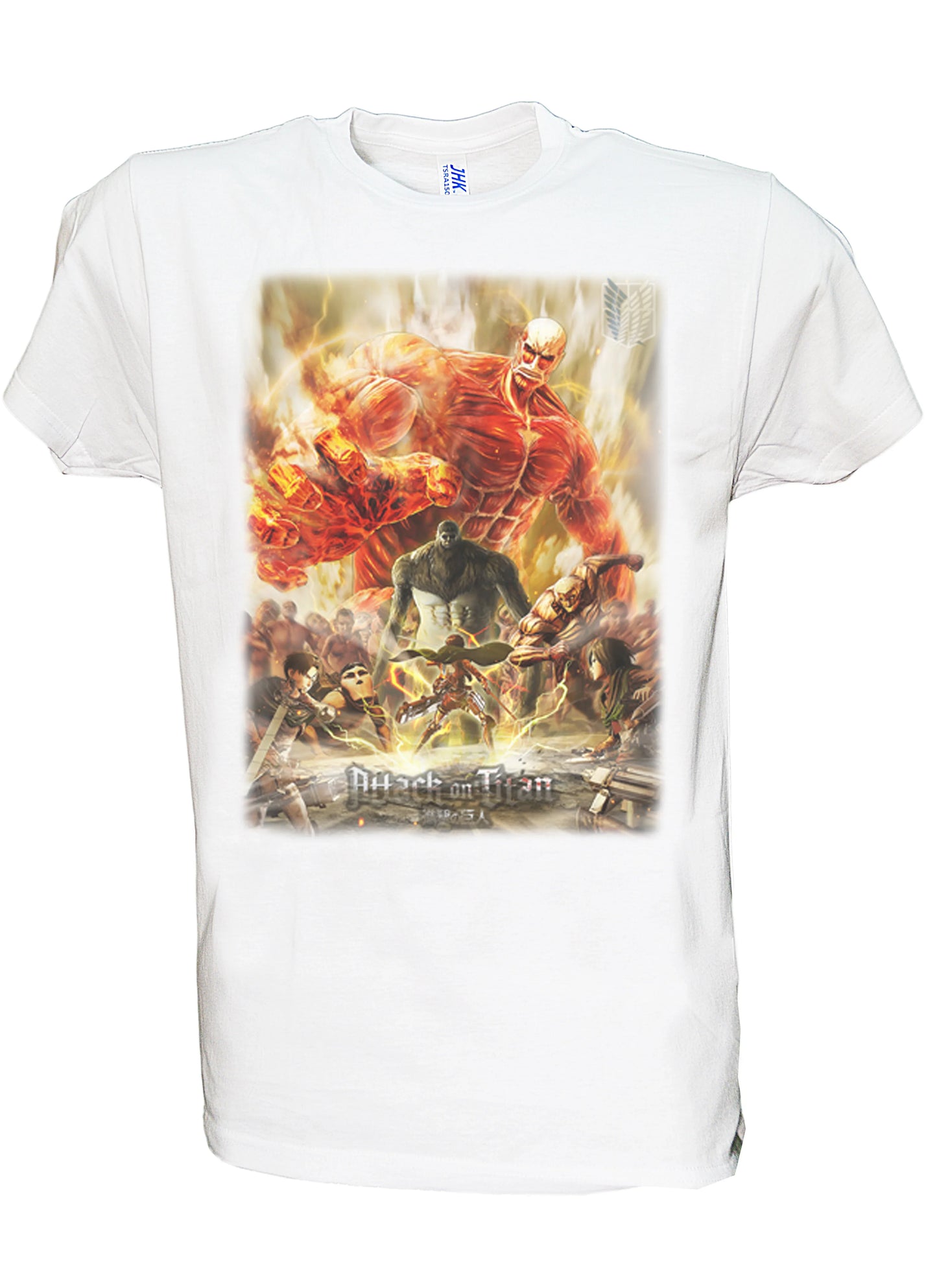 Attack on Titan Manga Anime Fumetti 6000 T-shirt Urban Men Uomo 100% Cotone Pettinato JK - STREET STYLE