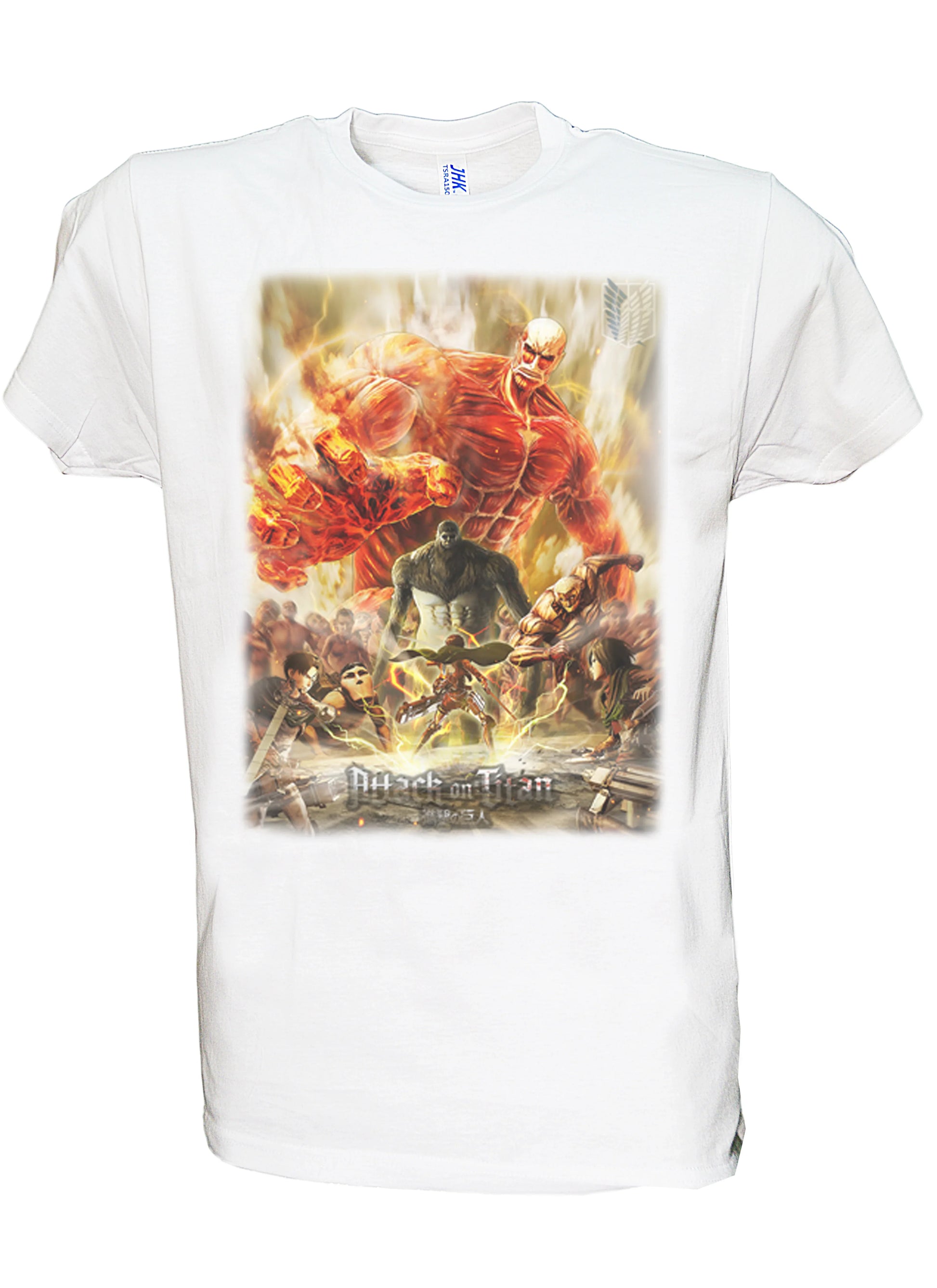 Attack on Titan Manga Anime Fumetti 6000 T-shirt Urban Men Uomo 100% Cotone Pettinato JK - STREET STYLE