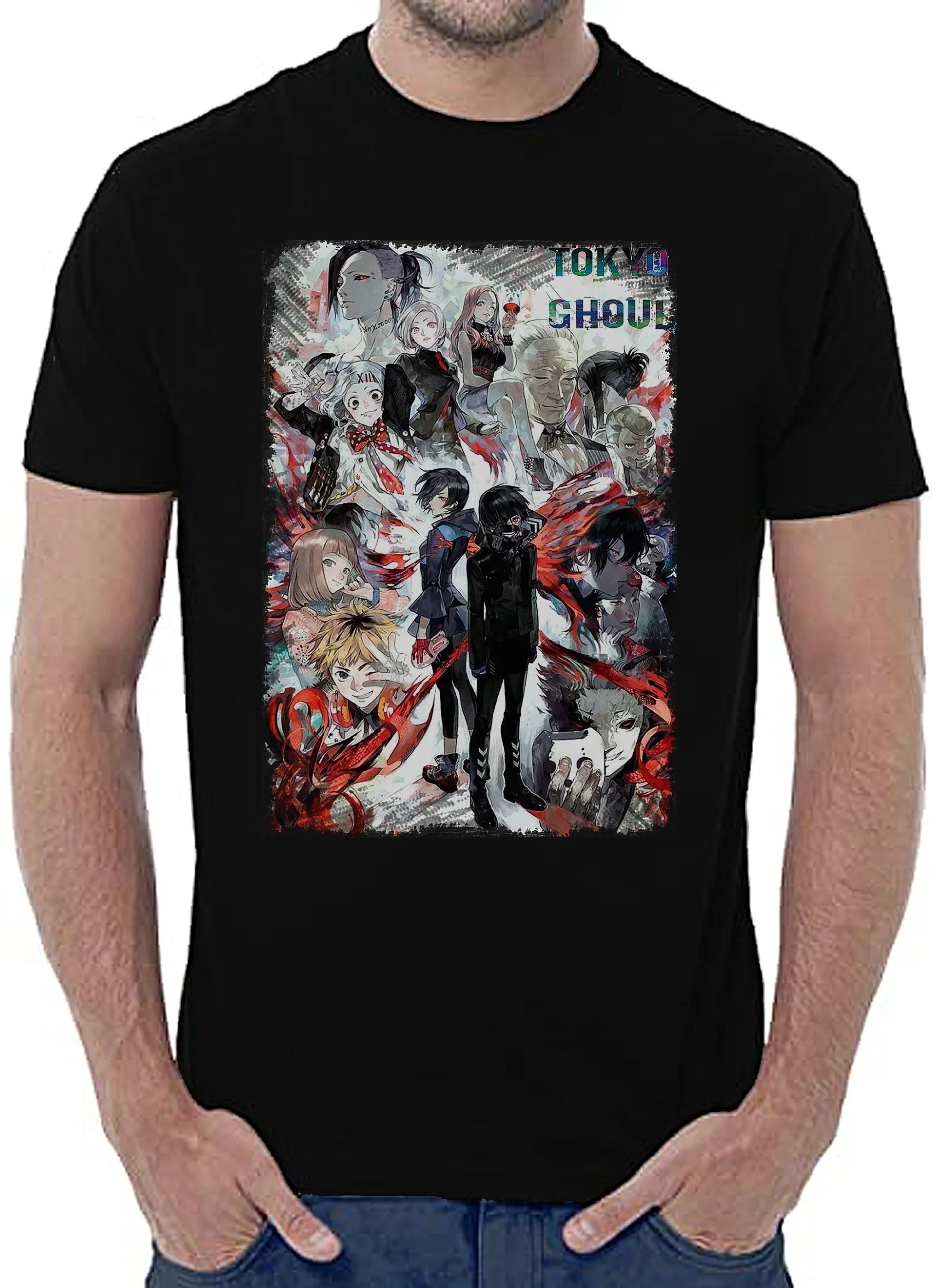 Tokyo Ghoul 4 Manga Anime Fumetti 6003-4 T-shirt Urban Men Uomo 100% Cotone Pettinato JK - STREET STYLE