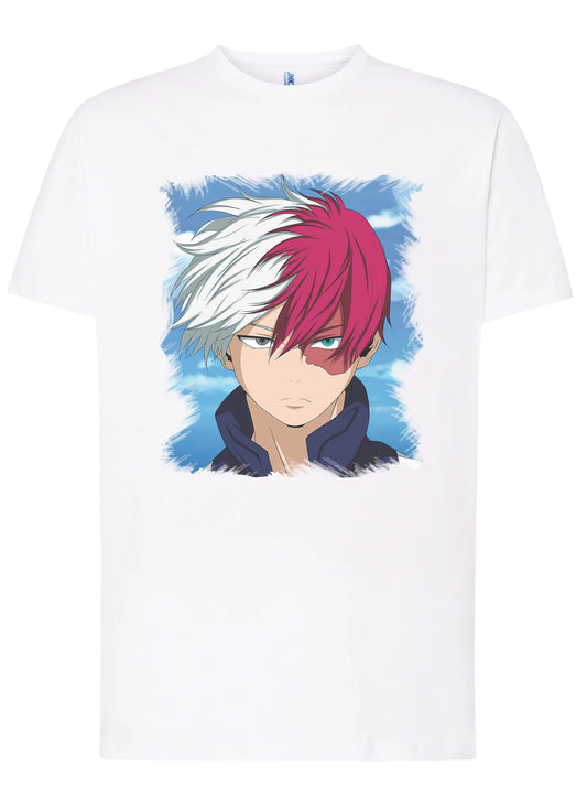 Todoroki Boku no Hero Academia Manga Anime Fumetti 6005-6 T-shirt Urban Men Uomo 100% Cotone Pettinato JK - STREET STYLE
