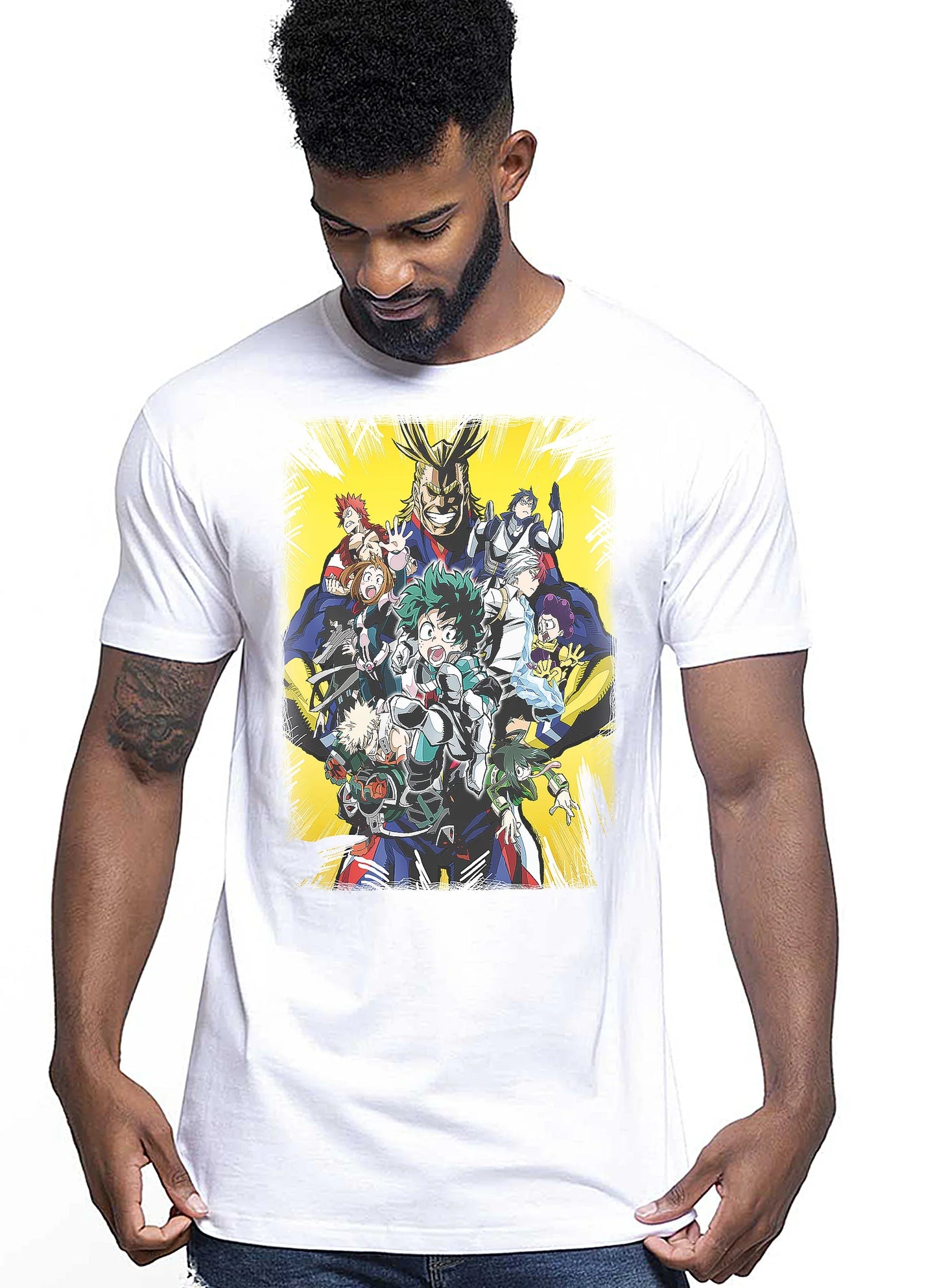 Boku no Hero Academia Manga Anime Fumetti 6005 T-shirt Urban Men Uomo 100% Cotone Pettinato JK - STREET STYLE