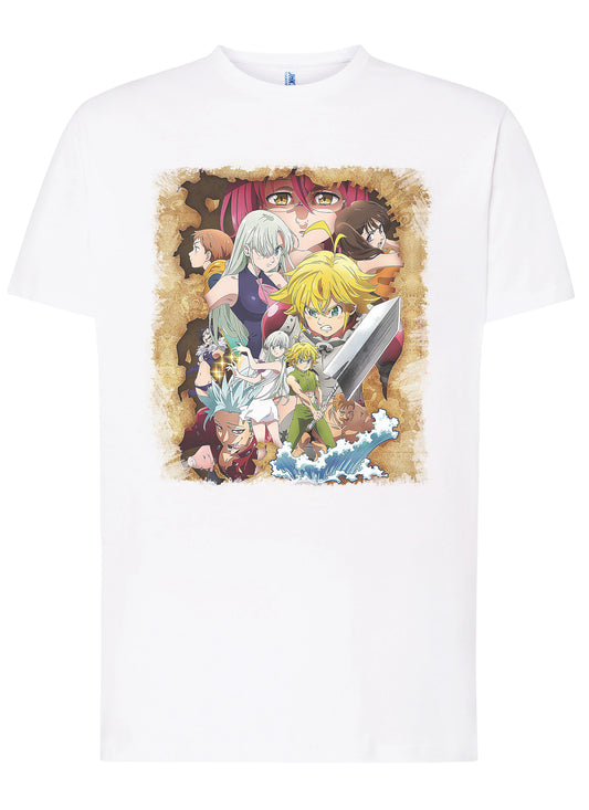 The Seven Deadly Sins Manga Anime Fumetti 6006 T-shirt Urban Men Uomo 100% Cotone Pettinato JK - STREET STYLE