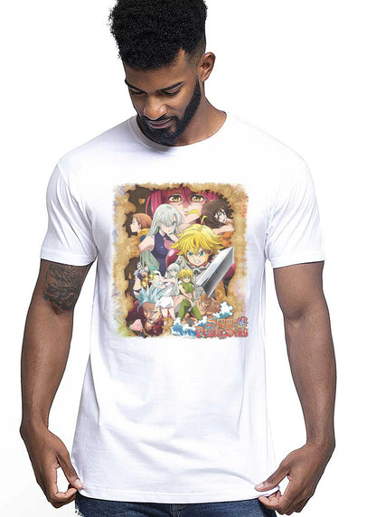 The Seven Deadly Sins Manga Anime Fumetti 6006 T-shirt Urban Men Uomo 100% Cotone Pettinato JK - STREET STYLE