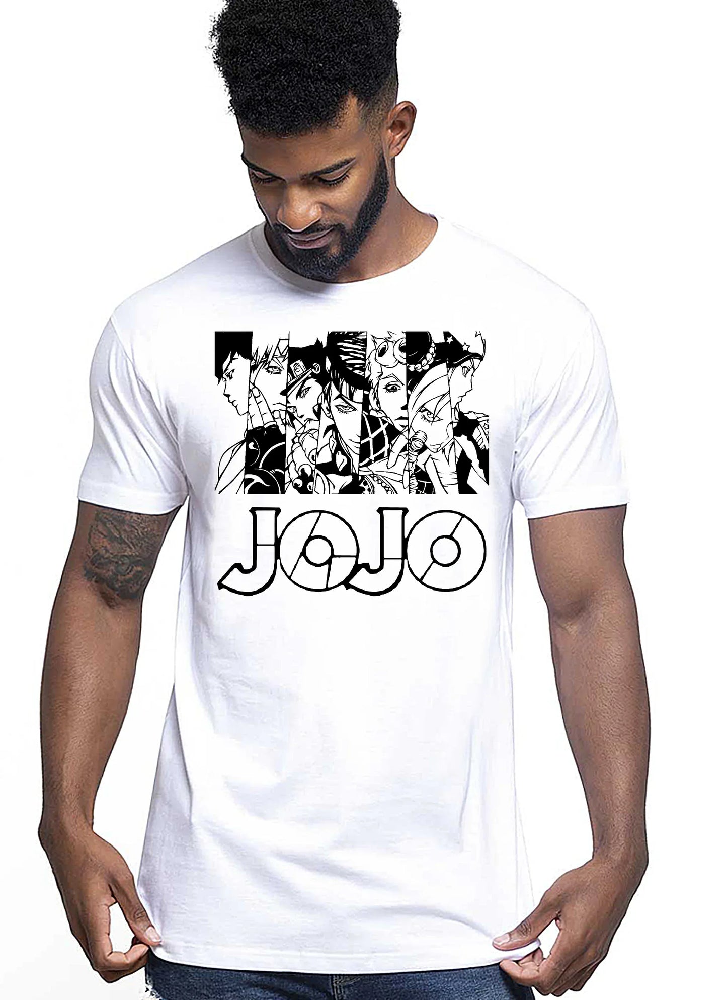 Jojo Adventure Manga Anime Fumetti 6007 T-shirt Urban Men Uomo 100% Cotone Pettinato JK - STREET STYLE