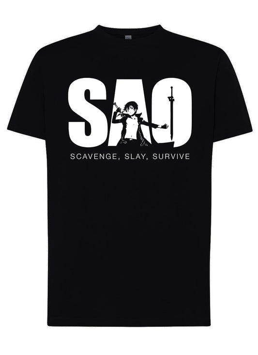 Sao Scavenge Slay Survive Manga Anime Fumetti 6008-3 T-shirt Urban Men Uomo 100% Cotone Pettinato JK - STREET STYLE