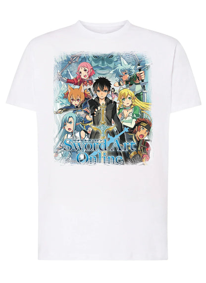 Sword art Online Manga Anime Fumetti 6008 T-shirt Urban Men Uomo 100% Cotone Pettinato JK - STREET STYLE