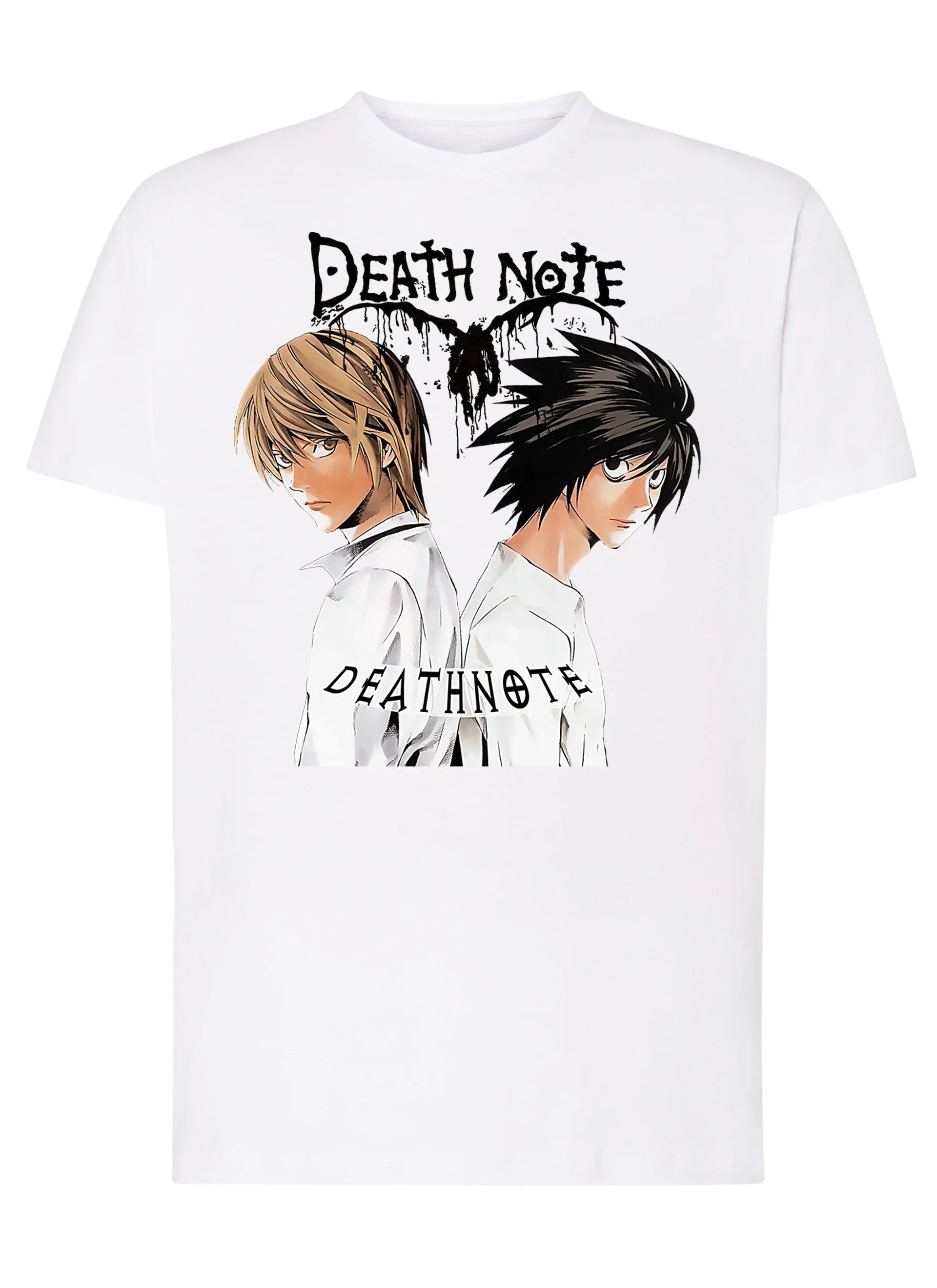 Death Note Manga Anime Fumetti 6010 T-shirt Urban Men Uomo 100% Cotone Pettinato JK - STREET STYLE