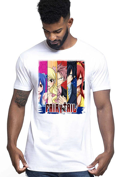 Fairy Tail Manga Anime Fumetti 6012-2 T-shirt Urban Men Uomo 100% Cotone Pettinato JK - STREET STYLE
