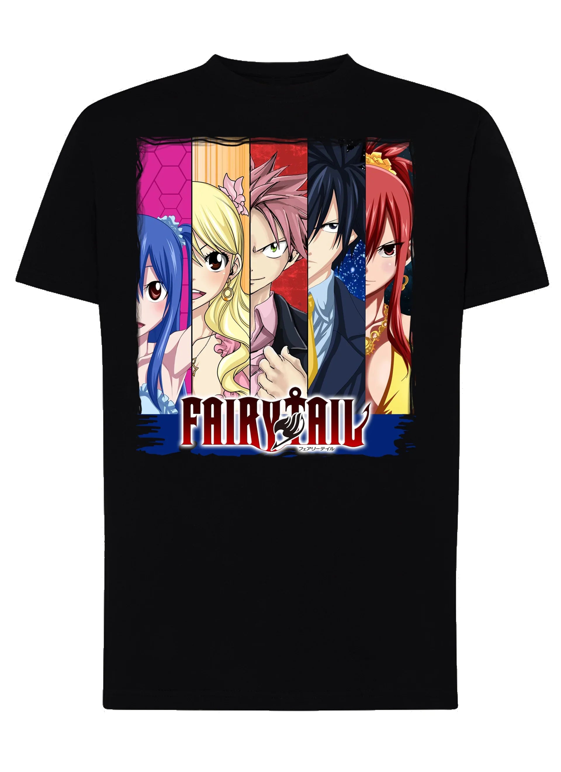 Fairy Tail Manga Anime Fumetti 6012-2 T-shirt Urban Men Uomo 100% Cotone Pettinato JK - STREET STYLE