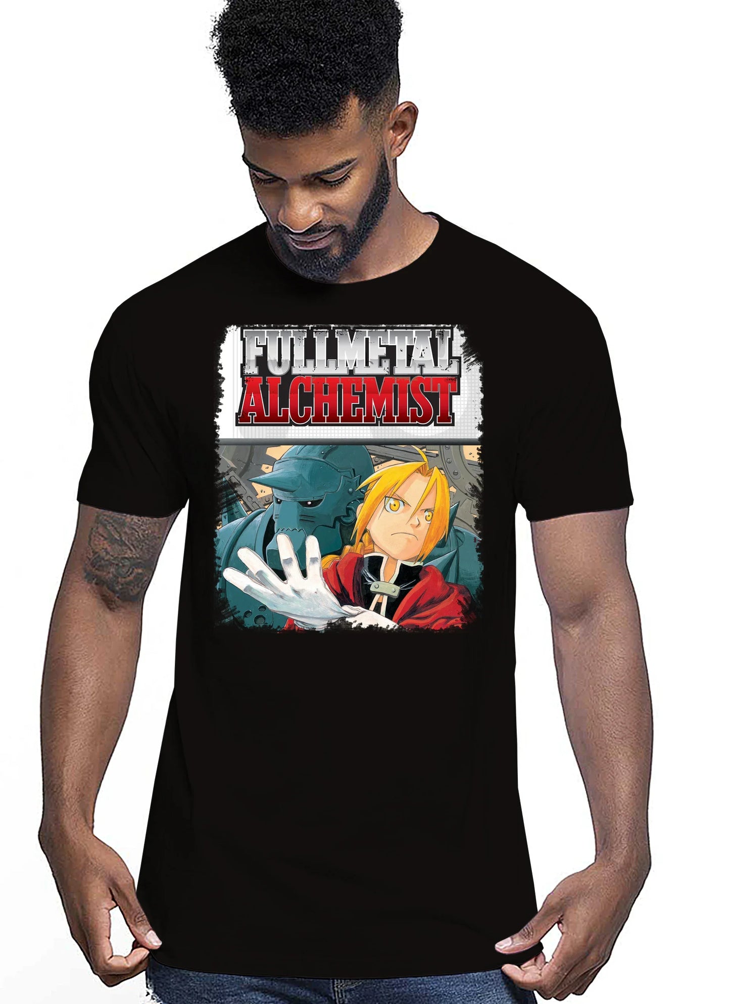 Fullmetal Alchemist Manga Anime Fumetti 6014-3 T-shirt Urban Men Uomo 100% Cotone Pettinato JK - STREET STYLE