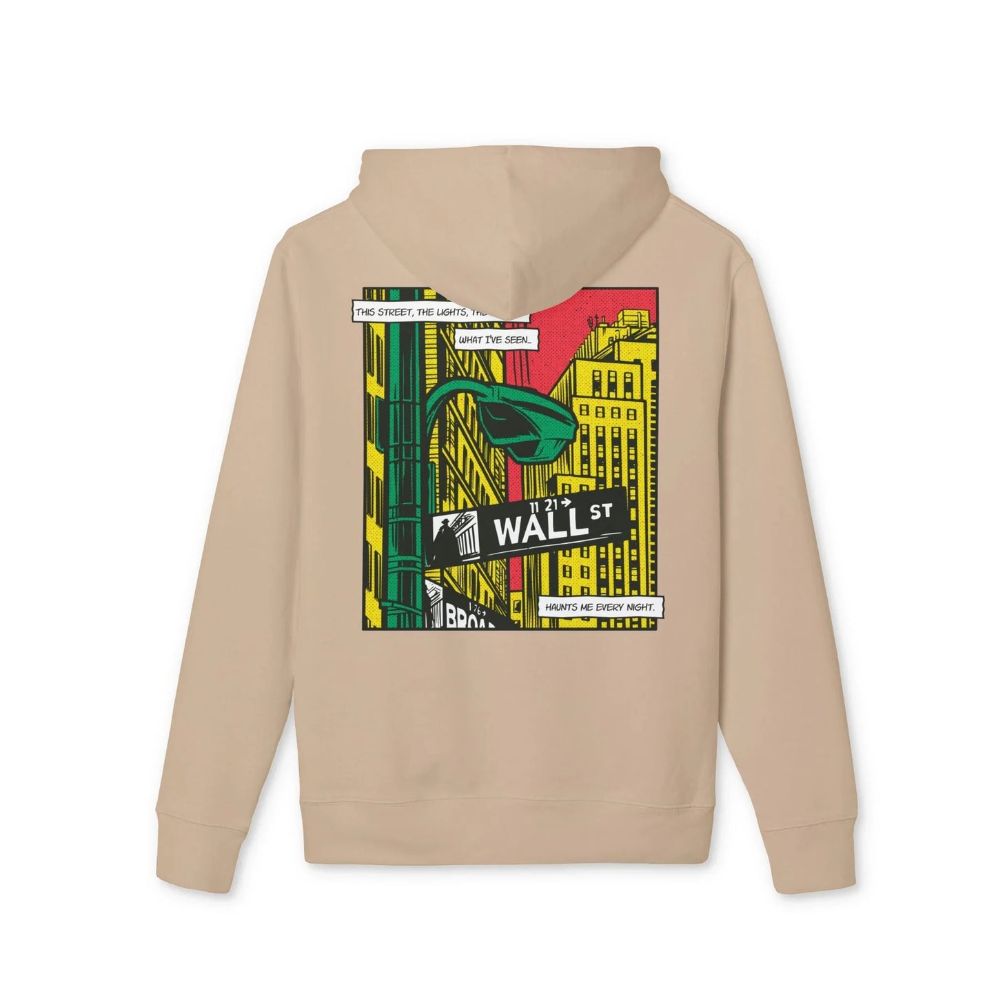 Wall Street - Comic Mafia - Premium Bio Unisex Hoodie - Back Print - STREET STYLE
