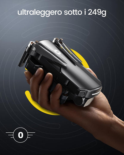 Holy Stone HS360S GPS Drone con Telecamera 4K per Adulti Principianti, RC quadcopterr con 3KM FPV Trasmissione, Motore Brushless, Follow Me, Ritorno a Casa Intelligente, Trasmissione 5G, meno di 249g