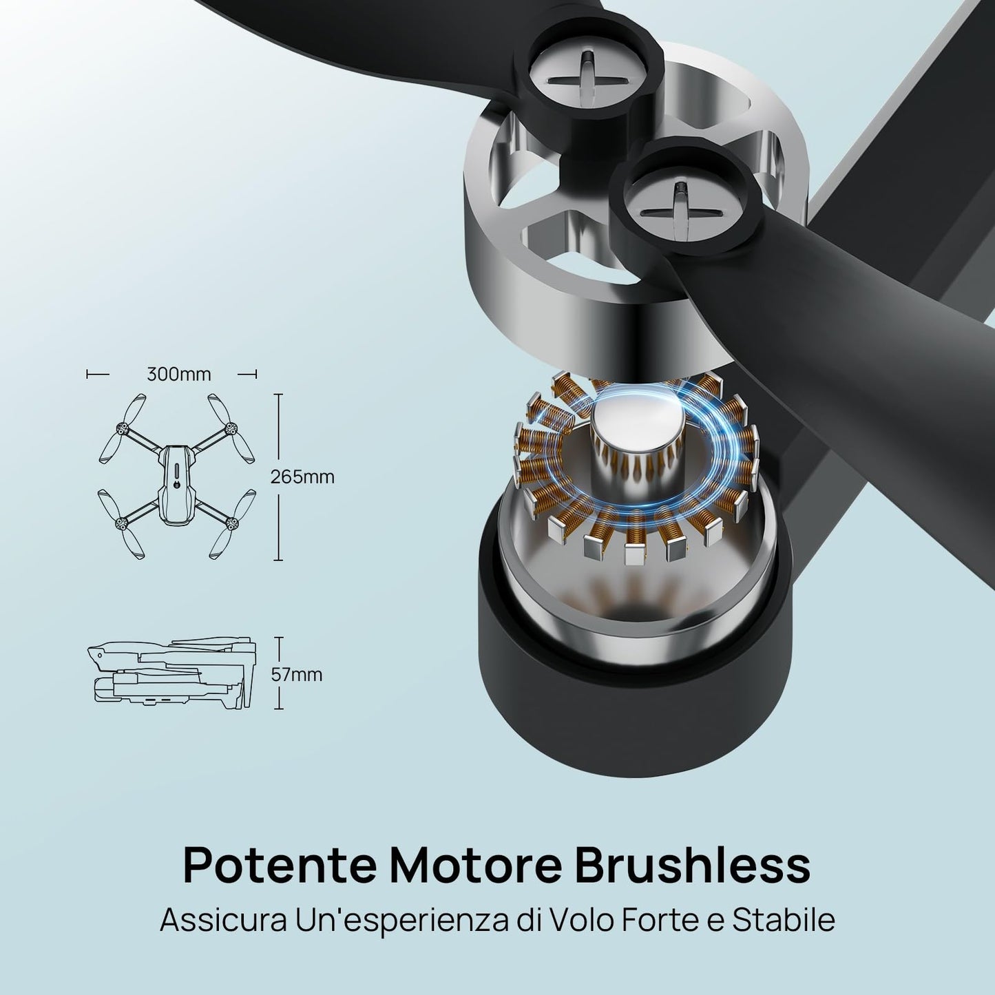 Ameta Drone con Telecamera 4K per Bambini e Adulti, S20 Lite Mini Droni Pieghevole con Motore Brushless/ 36min di Volo/Altitudine Mantenimento/Volo Circolare, Regalo per Uomo Ragazzo, Meno di 249g