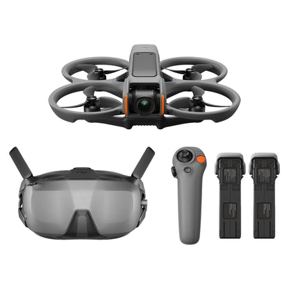 DJI Avata 2 Fly Smart Combo (una batteria), drone FPV con fotocamera 4K, esperienza immersiva, paraeliche integrati, FOV da 155°, drone con fotocamera con Goggles N3 e RC Motion 3
