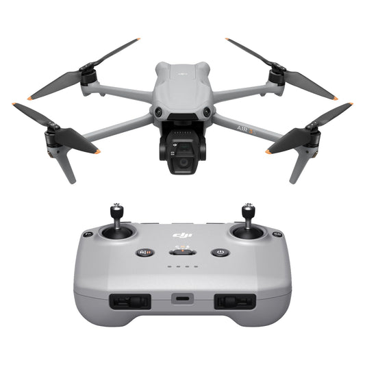 DJI Air 3S Combo Fly More (RC 2 con schermo), drone con fotocamera grandangolare CMOS 1" e teleobiettivo medio per adulti, 4K/60fps, rilevamento omnidirezionale e 3 batterie per volare più a lungo