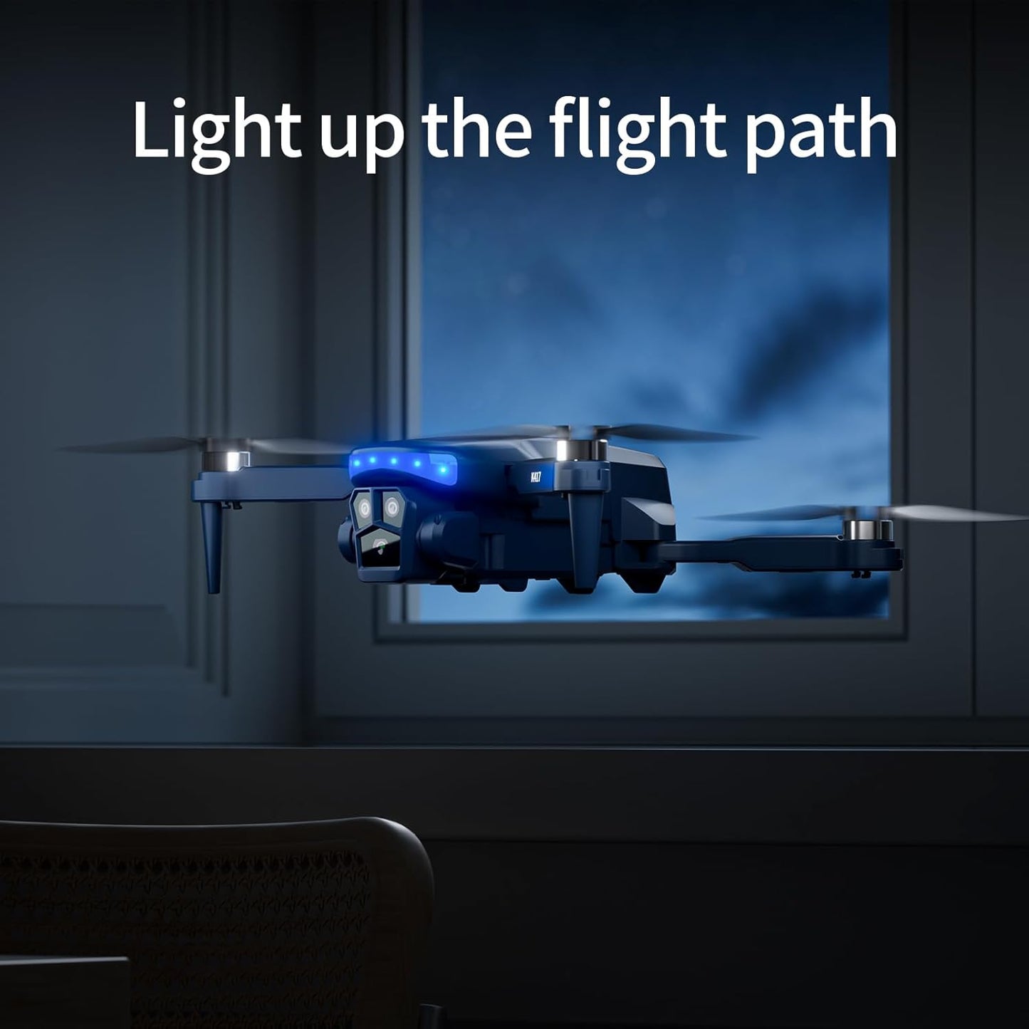 Drone con Fotocamera HD 1080P, Obiettivo Regolabile A 90°, Drone Pieghevole con Motore Brushless, Controllo con Gestualità, Avvitamenti 3D, Modalità Headless, Perfetto Per Principianti e Adulti