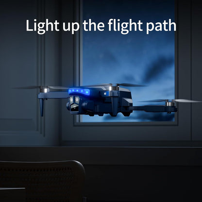 Drone con Fotocamera HD 1080P, Obiettivo Regolabile A 90°, Drone Pieghevole con Motore Brushless, Controllo con Gestualità, Avvitamenti 3D, Modalità Headless, Perfetto Per Principianti e Adulti