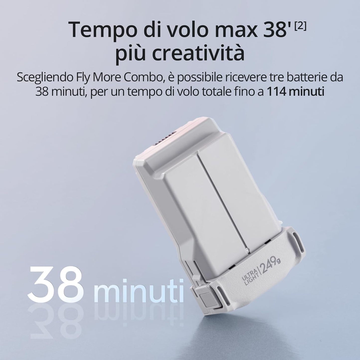 DJI Mini 3 (con DJI RC) – Mini drone con fotocamera leggero, con stabilizzatore a 3 assi, video in 4K HDR, autonomia 38 minuti, trasmissione video fino a 10 km, riprese verticali, return integrato