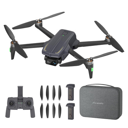 Ameta Drone con Telecamera 4K Professionale, S20 Pro Drone GPS per Bambini e Adulti con Ritorno Automatico/ 50 Minuti/Follow Me/Modalità Intelligenti/Controllo Gesti, Mini Drones FPV Meno di 249g