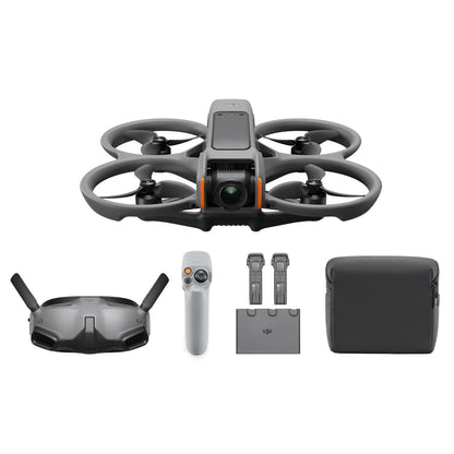 DJI Avata 2 Fly Smart Combo (una batteria), drone FPV con fotocamera 4K, esperienza immersiva, paraeliche integrati, FOV da 155°, drone con fotocamera con Goggles N3 e RC Motion 3