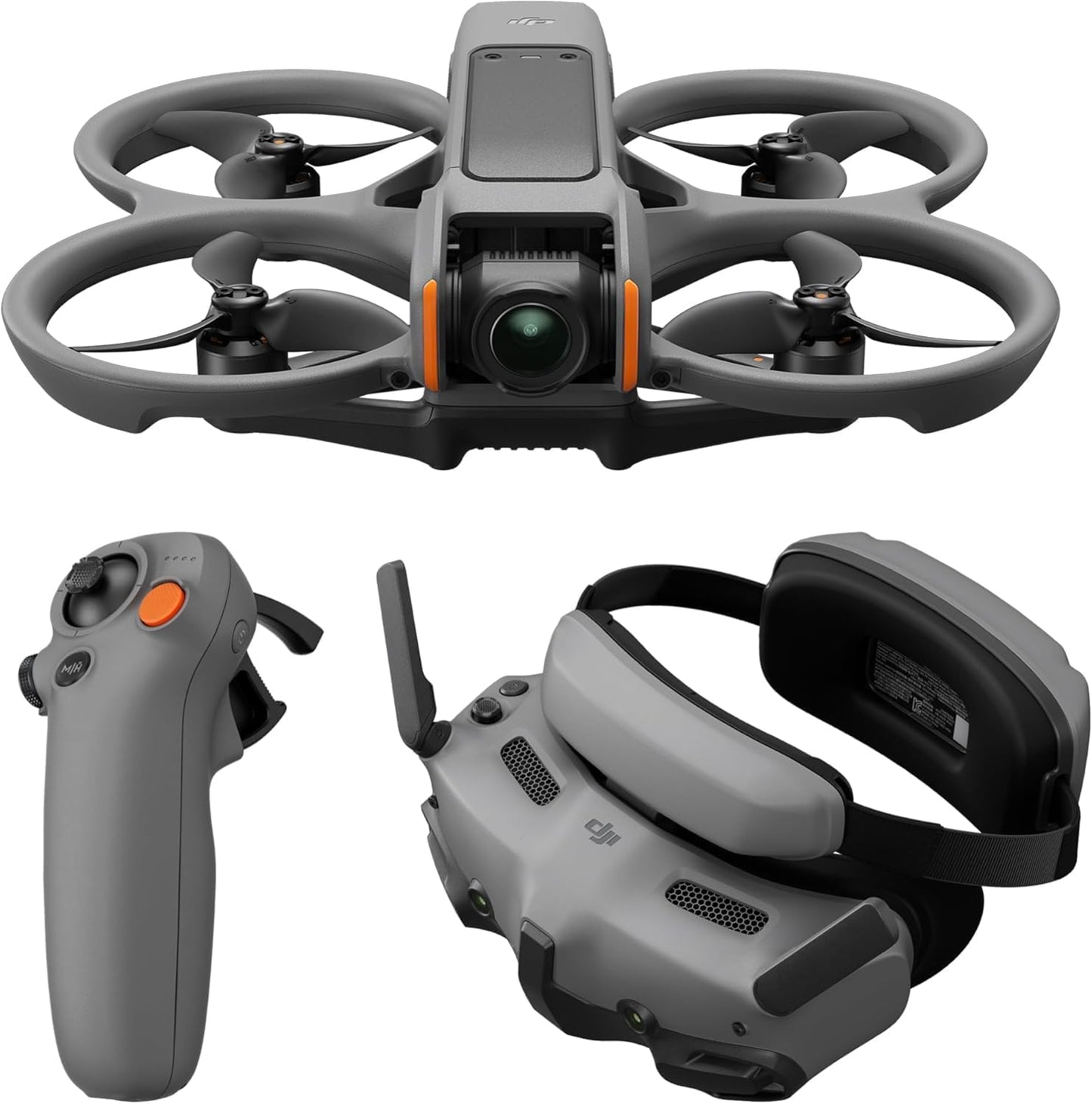 DJI Avata 2 Fly Smart Combo (una batteria), drone FPV con fotocamera 4K, esperienza immersiva, paraeliche integrati, FOV da 155°, drone con fotocamera con Goggles N3 e RC Motion 3