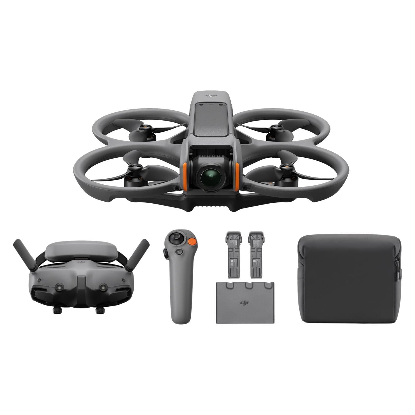 DJI Avata 2 Fly Smart Combo (una batteria), drone FPV con fotocamera 4K, esperienza immersiva, paraeliche integrati, FOV da 155°, drone con fotocamera con Goggles N3 e RC Motion 3