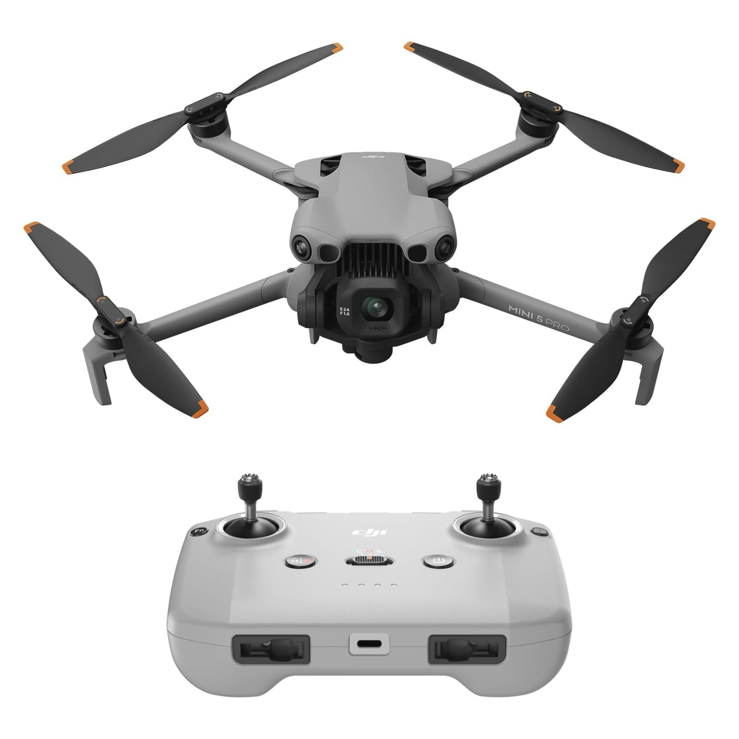 DJI Mini 5 Pro Combo Fly More con DJI RC 2 e DJI Care di 1 anno, drone 4K per principianti, drone con fotocamera, CMOS da 1 pollice, rilevamento degli ostacoli, ActiveTrack 360°, C0