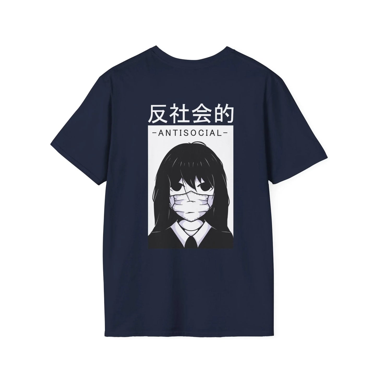 Antisocial Girl - Anime World - Unisex T-Shirt - Back Print - STREET STYLE