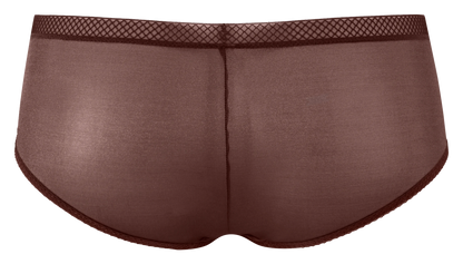 Sheer See Through Shorts Panty Gossard Glossies Brown - STREET STYLE