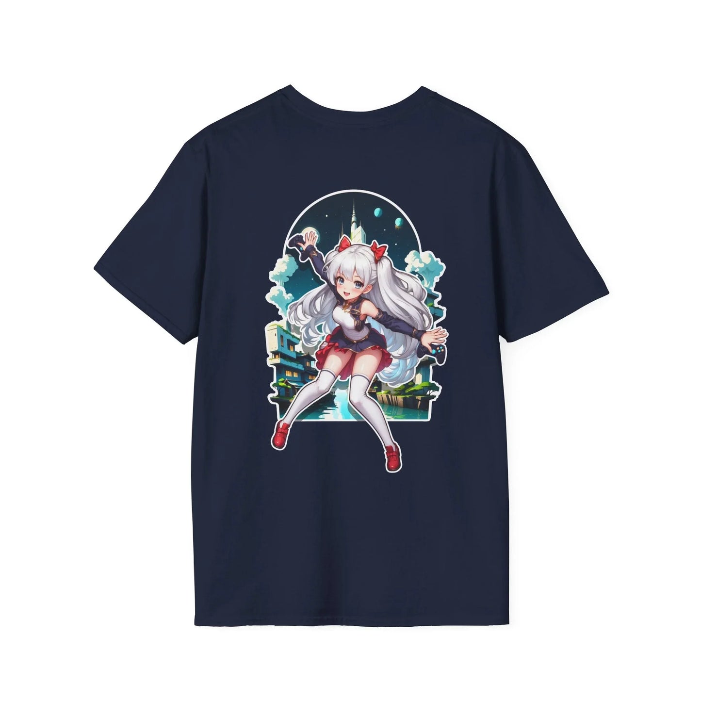 Gamer Girl - Anime World - Unisex T-Shirt - Back Print - STREET STYLE