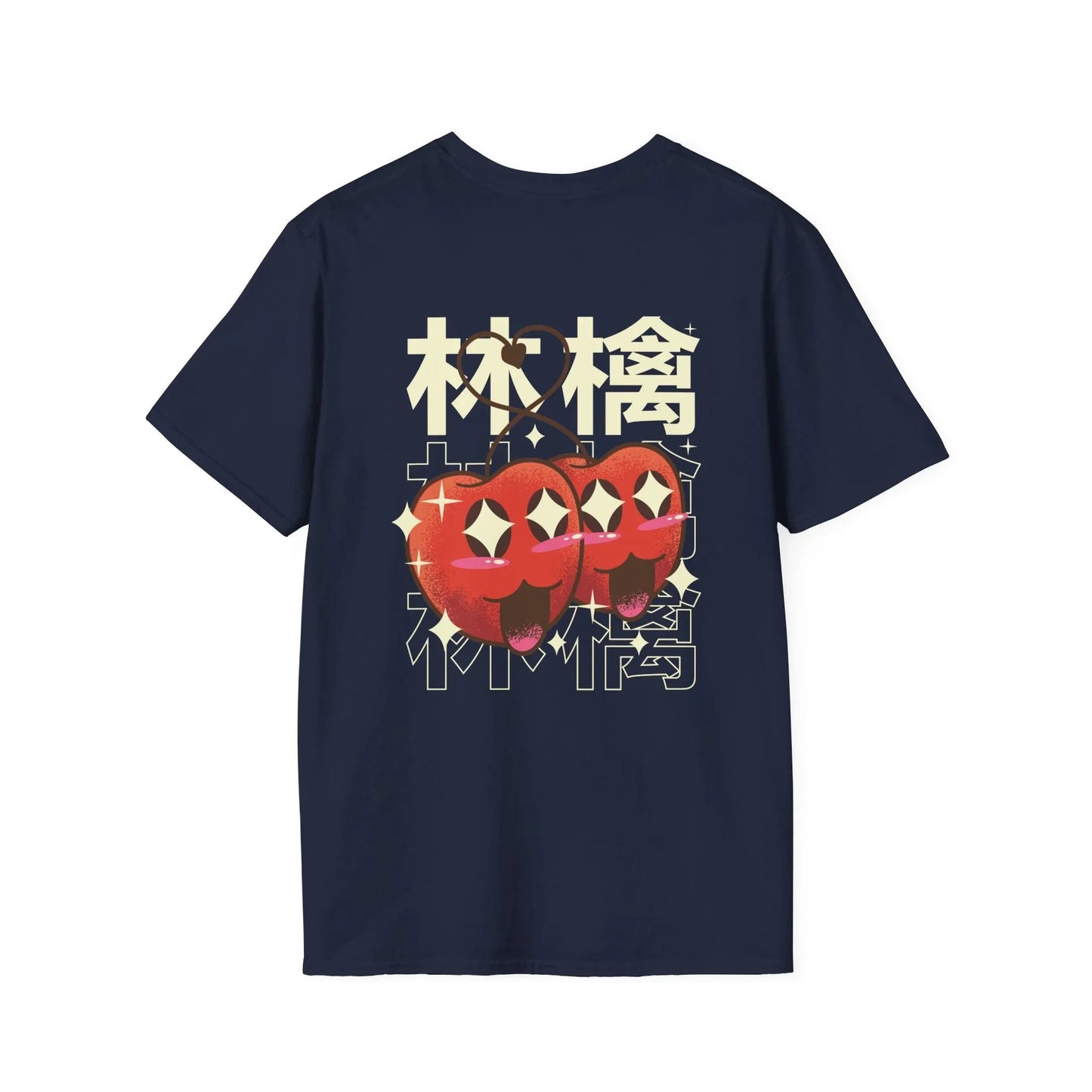 Cherry - Kawaii Character - Unisex T-Shirt - Back Print - STREET STYLE
