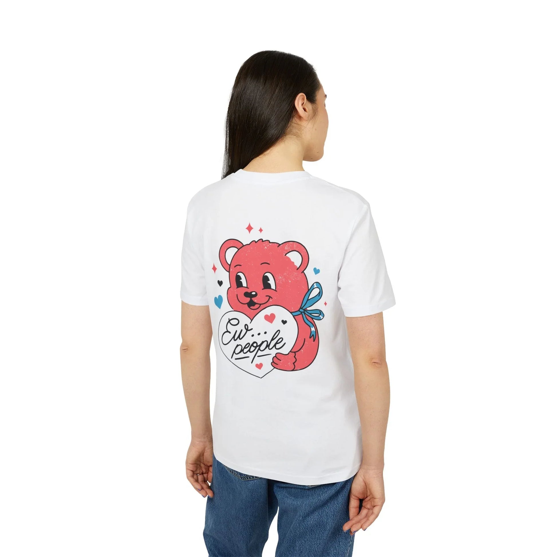 Ew... people - Antisocial Retro - Premium Bio Unisex T-Shirt - Back Print - STREET STYLE