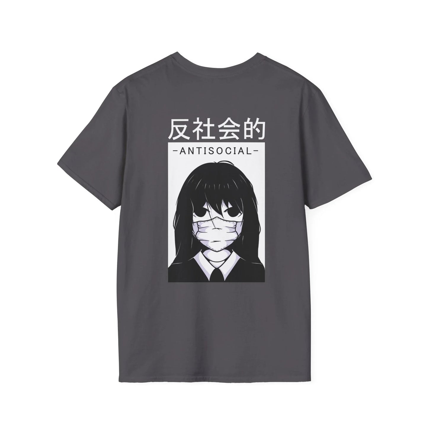 Antisocial Girl - Anime World - Unisex T-Shirt - Back Print - STREET STYLE