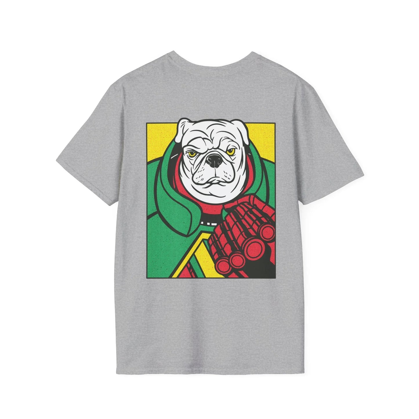 Pug - Comic Mafia - Unisex T-Shirt - Back Print - STREET STYLE