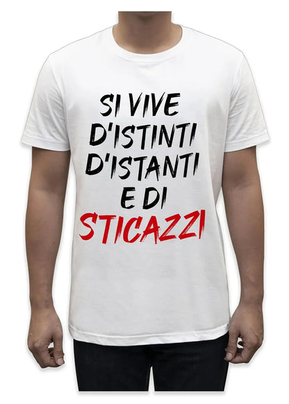 Unisex T-Shirt Short Sleeve T-Shirt with Funny Phrases Funny Joke Funny Print (M, St Oca ZZO STOCAZZO STOCAZZO SIMPATICA REBUS) - STREET STYLE