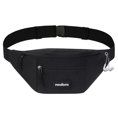 Men's Women's Waist Bag, Sports Waist Bag with 4 Zip Pockets, Men's Waist Bag, Small Adjustable Belt, Waterproof Work Waist Bag for Cycling Running Hiking Trekking Concerts - STREET STYLE