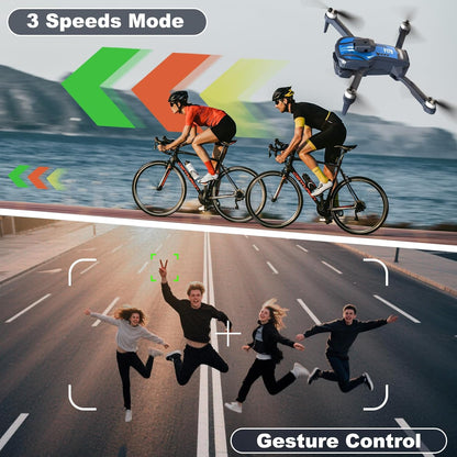 Drone Pieghévole Con Fotocamera 1080P & Schermo LCD 2,8", Evitamento Ostacoli, Motore Brushless, Quadricottero FPV WiFi, Volo A Traiettoria, Autonomia Di Volo 16 Min, Per Adulti/Principianti