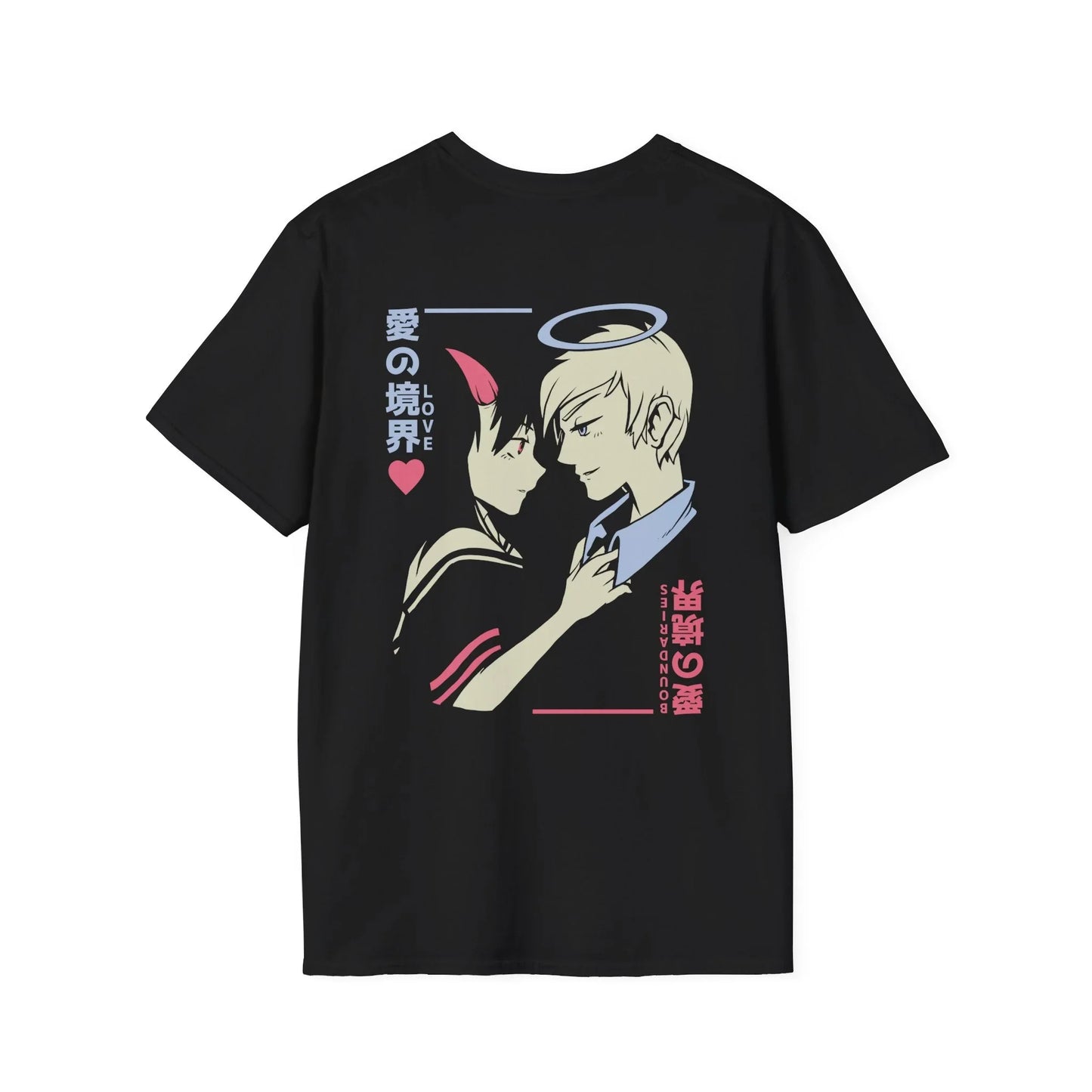 Devil and Angel - Anime World - Unisex T-Shirt - Back Print - STREET STYLE