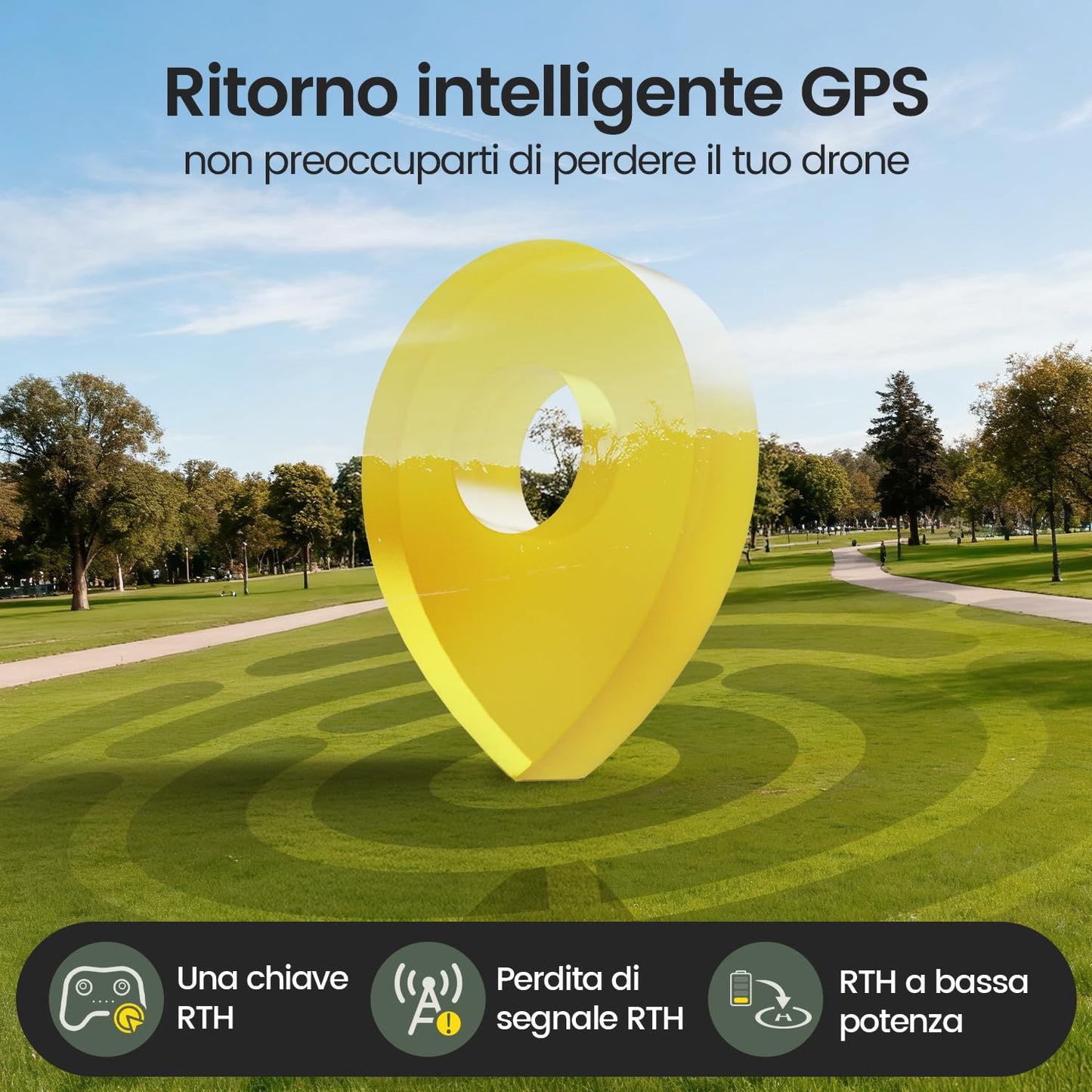 Holy Stone HS175G Drone con Telecamera 8K, Motore Brushless, 60 Minuti di Volo, GPS e Ritorno Intelligente, Drone con Telecamera 4K Professionale, Modalità a 2 Velocità, Batteria Ricarica Rapida, C0