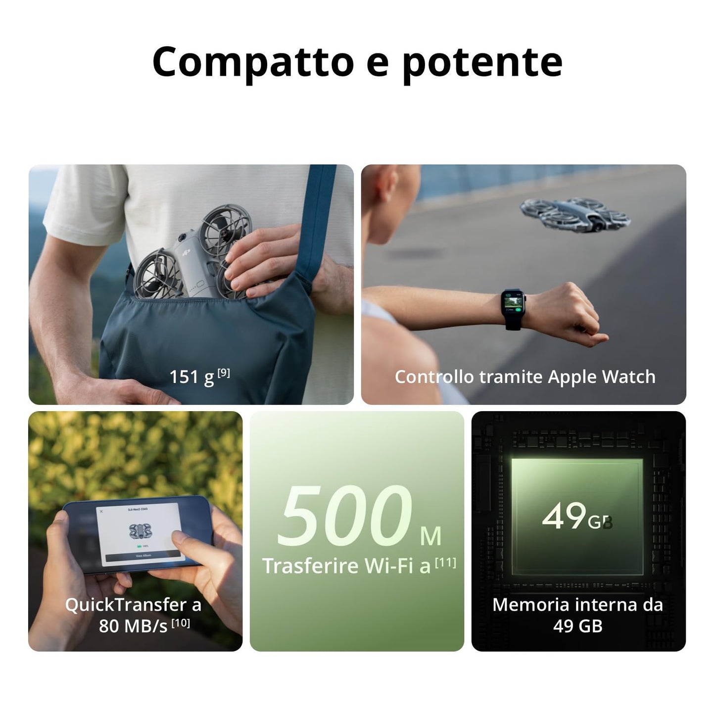 DJI Neo 2 Combo Motion Fly More con RC Motion 3 e Goggles N3, trasmissione stabile con transceiver digitale, drone 4K per principianti, volo FPV, 3 batterie