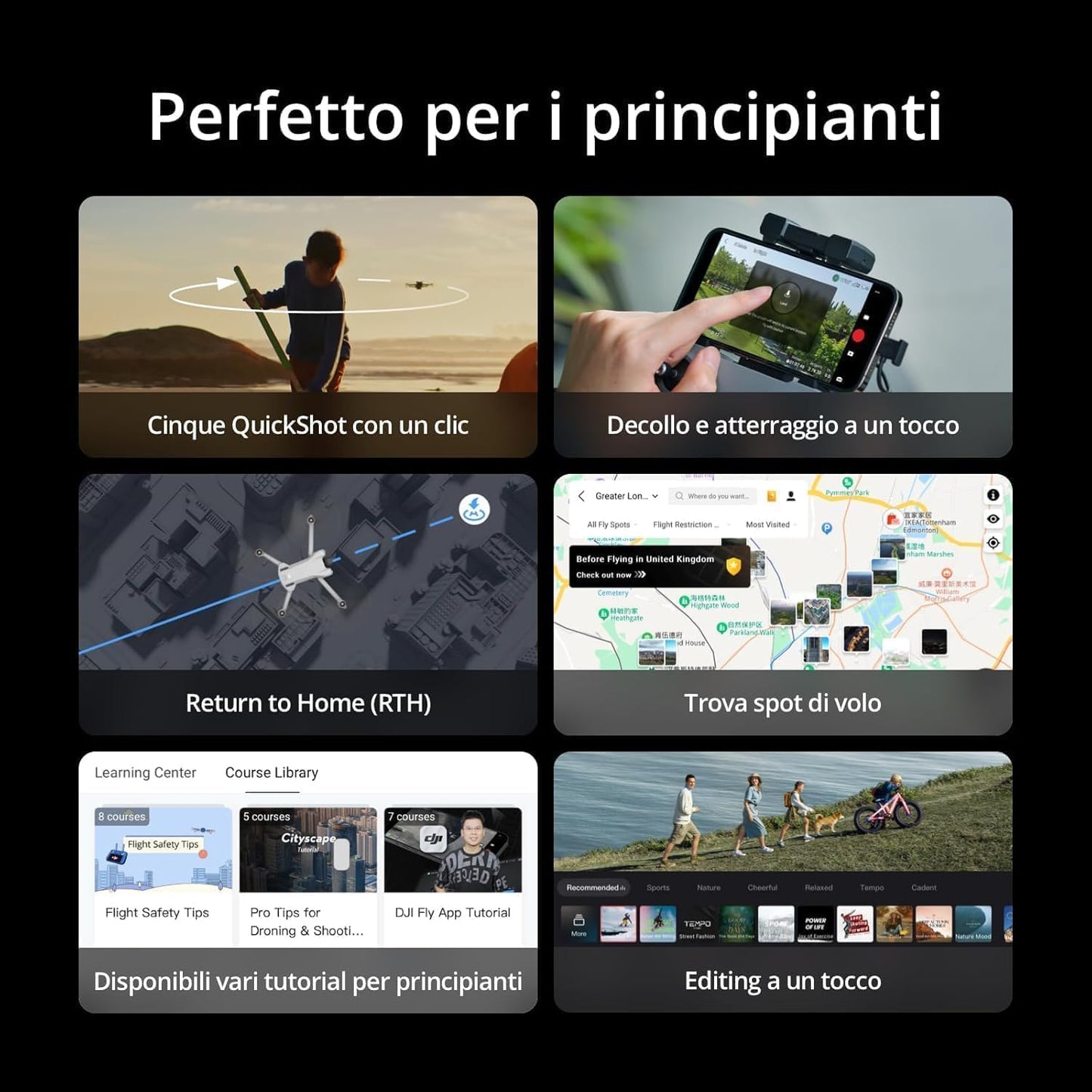 DJI Mini 3 (con DJI RC) – Mini drone con fotocamera leggero, con stabilizzatore a 3 assi, video in 4K HDR, autonomia 38 minuti, trasmissione video fino a 10 km, riprese verticali, return integrato