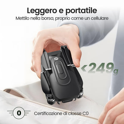 Holy Stone HS175G Drone con Telecamera 8K, Motore Brushless, 60 Minuti di Volo, GPS e Ritorno Intelligente, Drone con Telecamera 4K Professionale, Modalità a 2 Velocità, Batteria Ricarica Rapida, C0