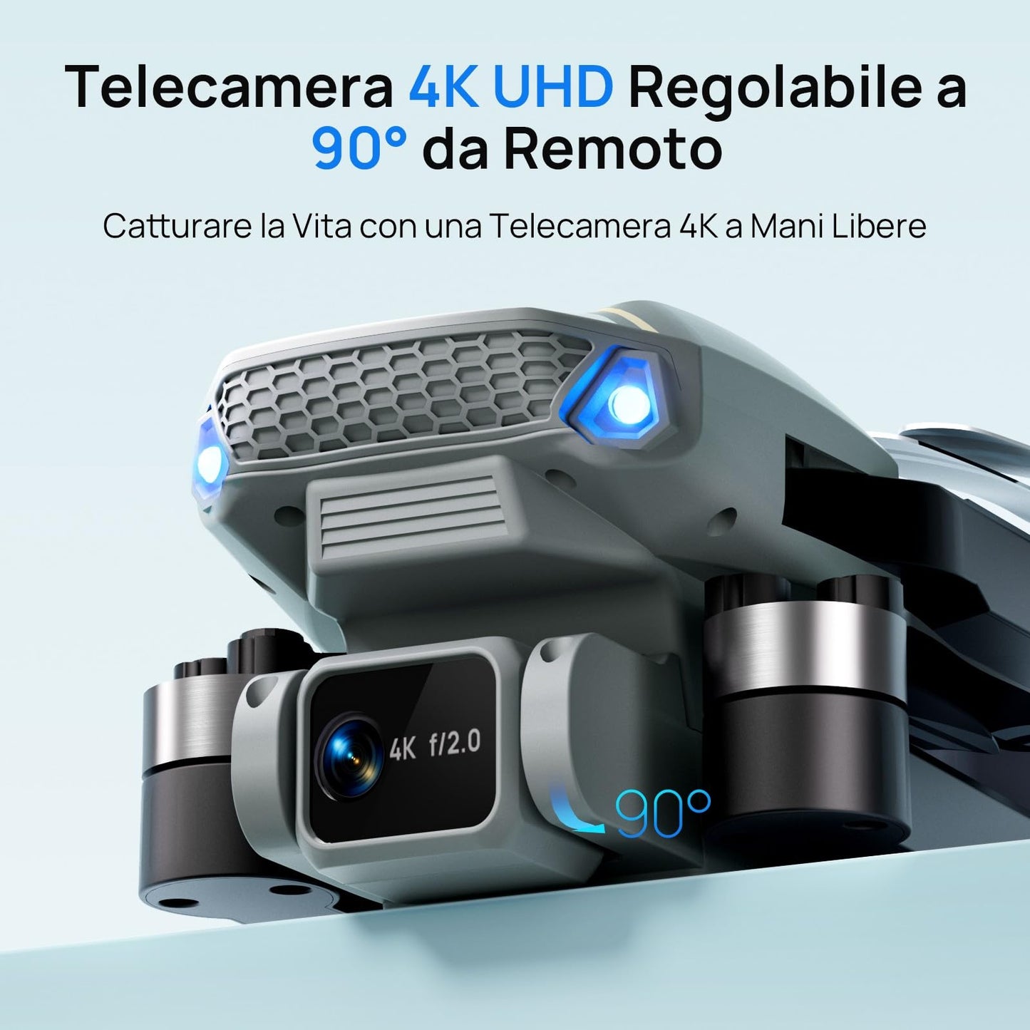 Ameta Drone con Telecamera 4K per Bambini e Adulti, S20 Lite Mini Droni Pieghevole con Motore Brushless/ 36min di Volo/Altitudine Mantenimento/Volo Circolare, Regalo per Uomo Ragazzo, Meno di 249g