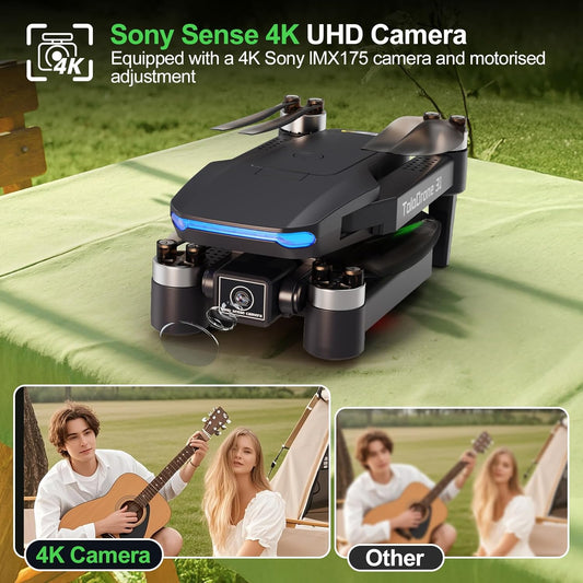 Drone con Fotocamera 4K UHD per Adulti, Droni GPS con Motore Brushless, Trasmissione in Tempo Reale 5G, Seguimi, Ritorno Automatico, Drone per Principianti TD31GPS